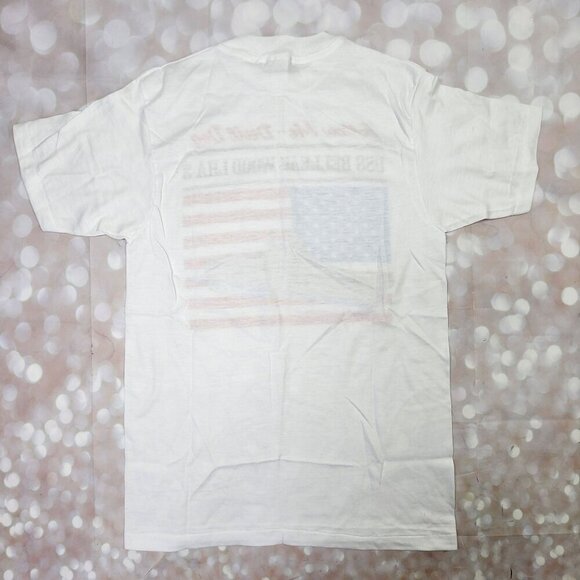 Hanes Vintage USS Belleau Wood LHA-3 White Cotton T-Shirt, Men's - Picture 3 of 7
